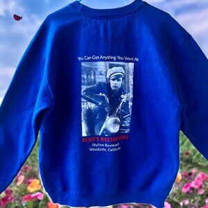 Alice's Restaurant Woodside CA Vintage Blue Sweatshirt Get Anything You Want